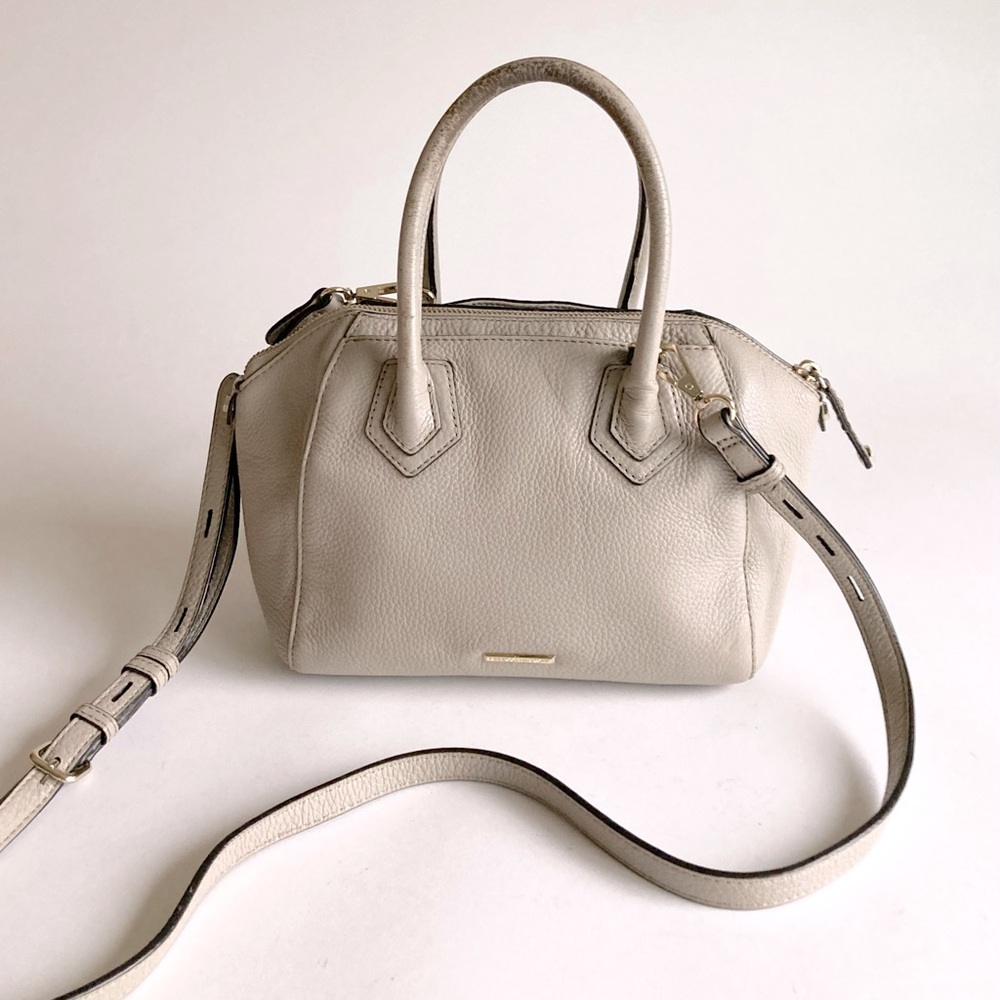 Rebecca Minkoff Grey Genuine Pebble Leather Small Bag